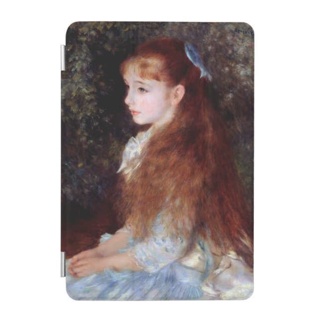 Portrait of a Girl with Blue Ribbon, Renoir iPad Mini Cover (Front)