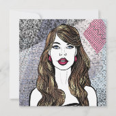 Portrait of a girl with long brown hair (Front)