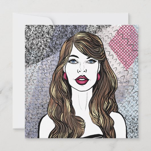 Portrait of a girl with long brown hair (Front)