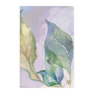 Portrait of a Golden Blue Leaf by RD Acrylic Print