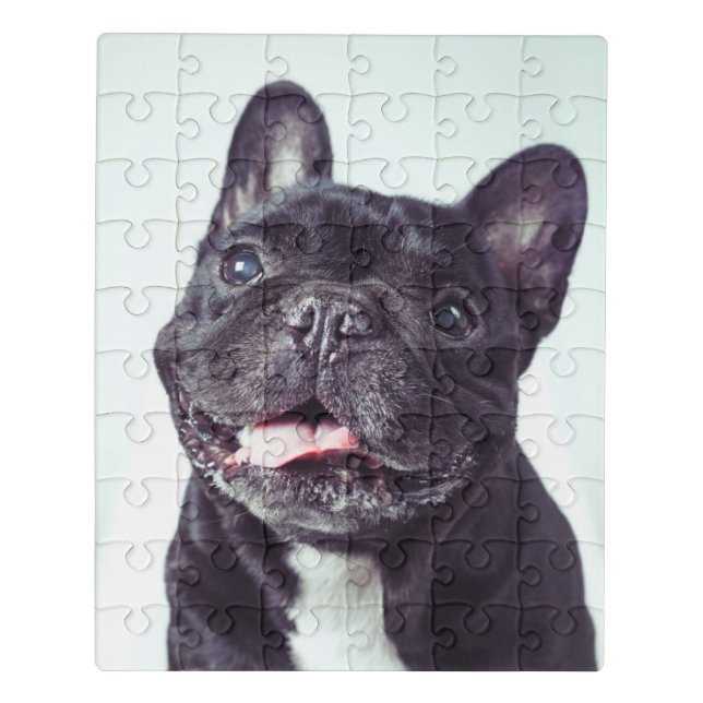 Portrait of a Happy French Bulldog Jigsaw Puzzle (Puzzle Vertical)