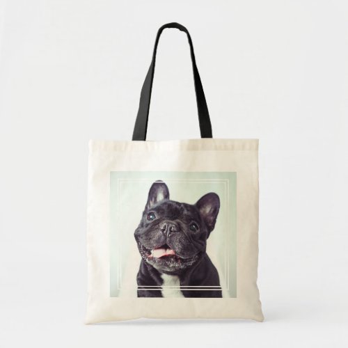 Portrait of a Happy French Bulldog Tote Bag