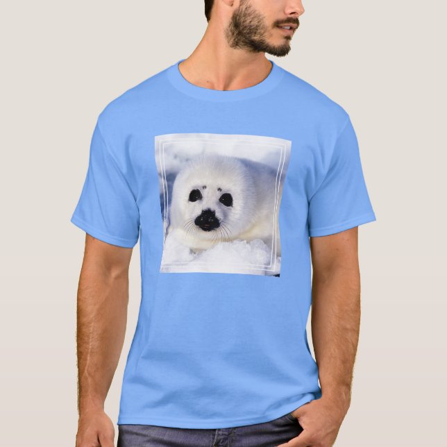 Portrait of a Harp Seal Pup T-Shirt (Front)