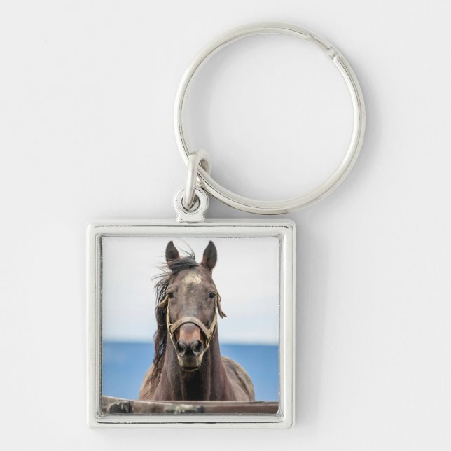 Portrait of a horse keychain (Front)