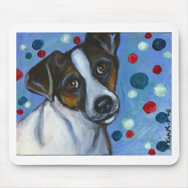 Portrait of a Jack Russell Mouse Pad (Front)