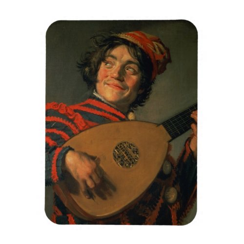 Portrait of a Jester with a Lute oil on canvas Magnet