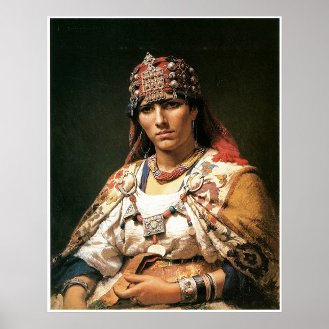 Portrait of a Kabylie Woman, Algeria, 1875 Poster (Front)