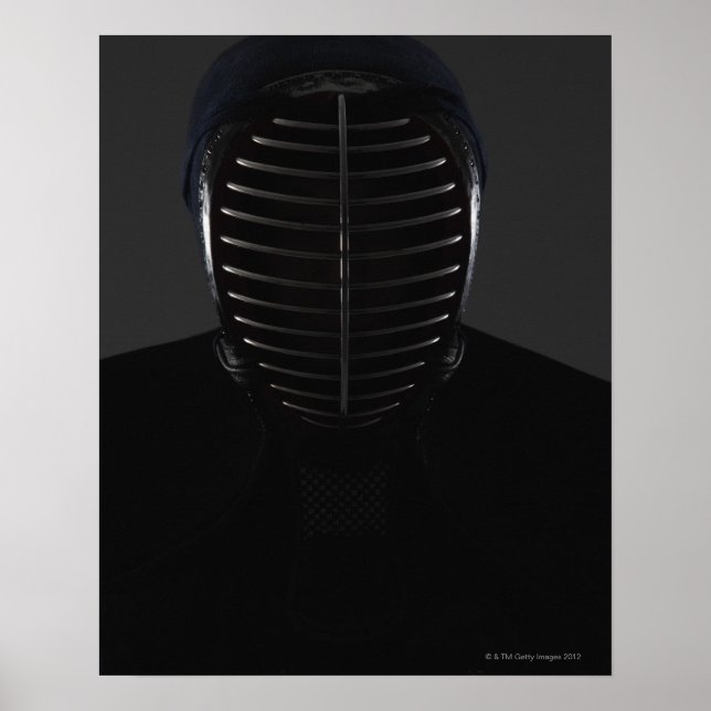 Portrait of a Kendo Fencer 5 Poster (Front)