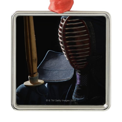 Portrait of a Kendo Fencer 6 Metal Ornament