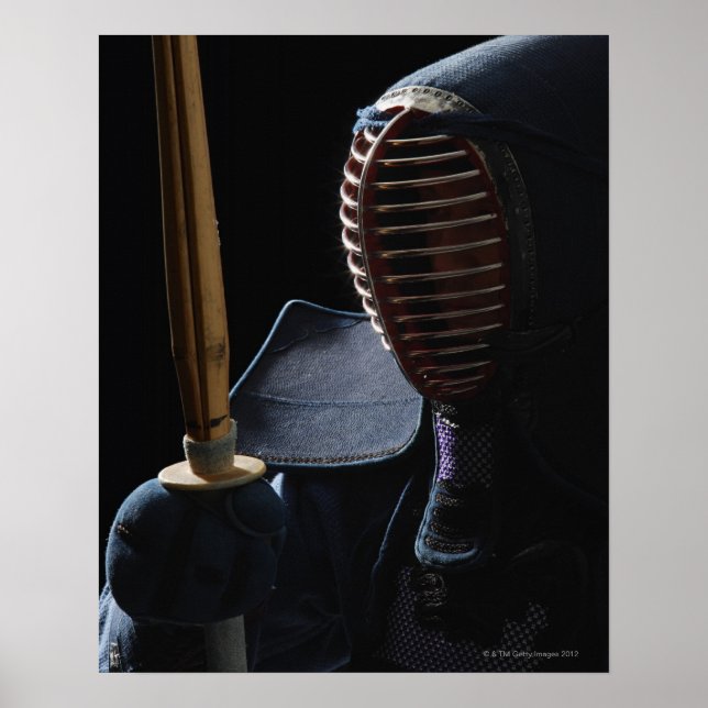 Portrait of a Kendo Fencer 6 Poster (Front)