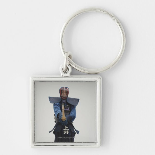 Portrait of a Kendo Fencer Keychain (Front)