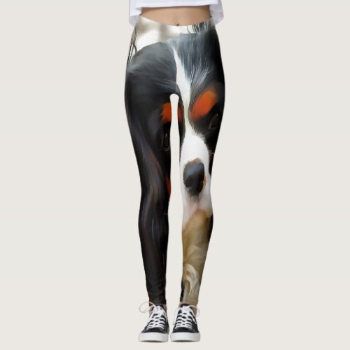 Portrait Of A King Charles Cavalier Spaniel Leggings