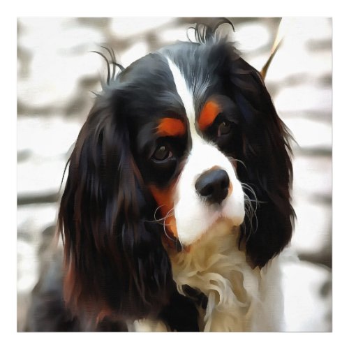 Portrait Of A King Charles Cavalier Spaniel Photo Print