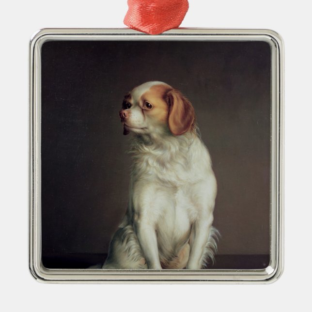 Portrait of a King Charles Spaniel Metal Ornament (Front)
