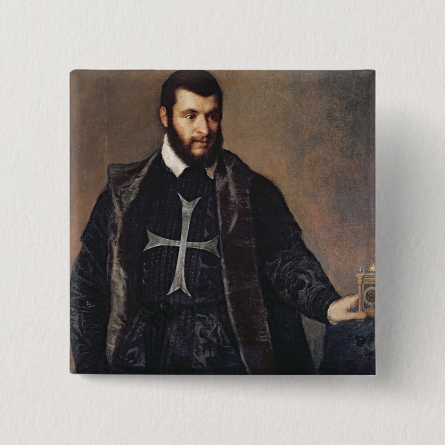 Portrait of a Knight of the Order of Malta Pinback Button (Front)