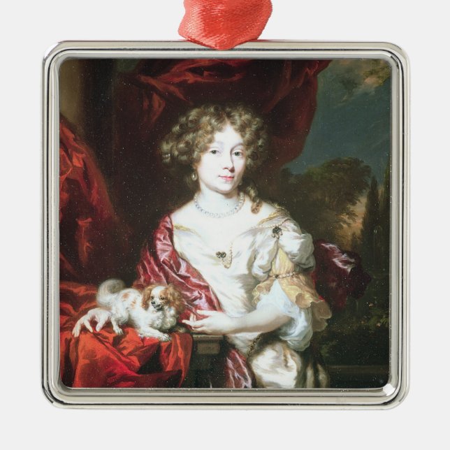 Portrait of a Lady, 1677 Metal Ornament (Front)