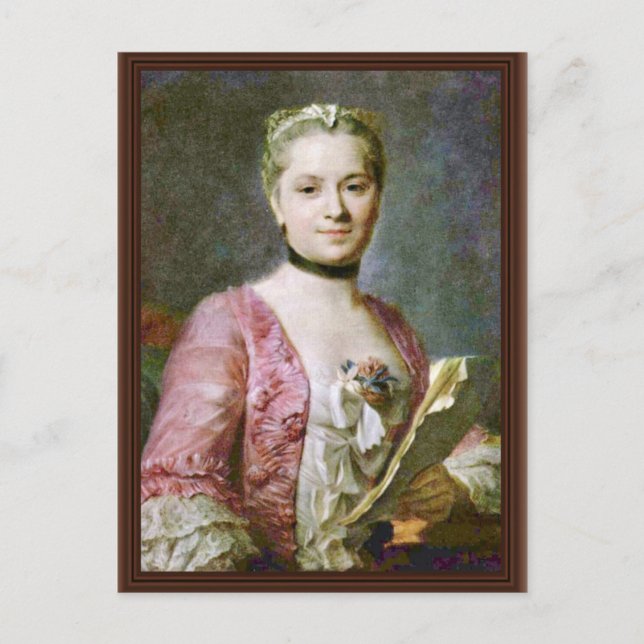 Portrait Of A Lady By Maurice Quentin De La Tour ( Postcard (Front)