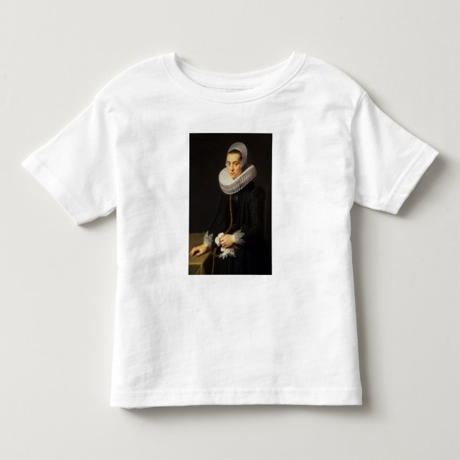 Portrait of a Lady in a Black Dress Toddler T-shirt (Front)