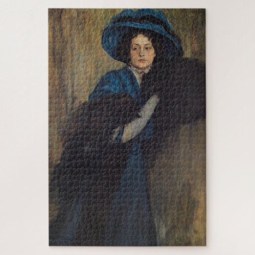 Portrait of a Lady in Blue Raimundo de Madrazo Jigsaw Puzzle