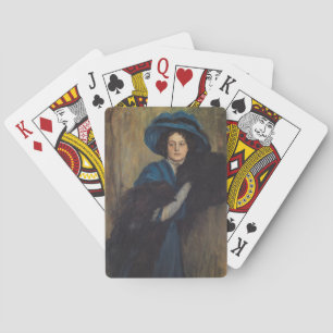 Portrait of a Lady in Blue (Raimundo de Madrazo) Poker Cards