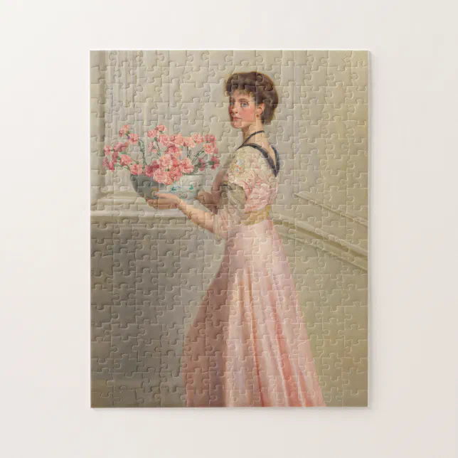 Portrait of a Lady in Pink | John Collier Jigsaw Puzzle | Zazzle
