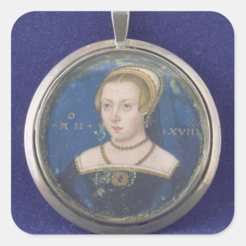 Portrait of a Lady possibly Lady Jane Grey c154 Square Sticker