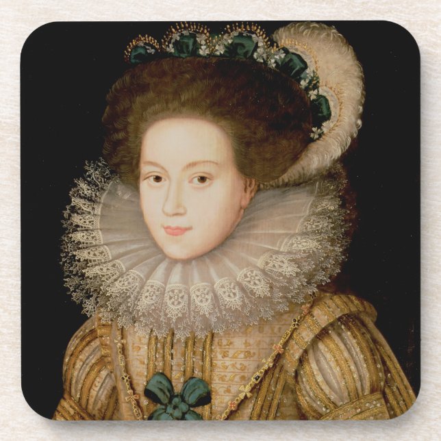 Portrait of a Lady, possibly Mary Queen of Scots ( Beverage Coaster (Front)