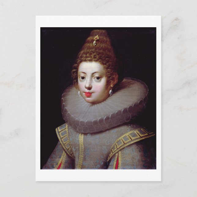 Portrait of a Lady, said to be Marguerite de Valoi Postcard (Front)