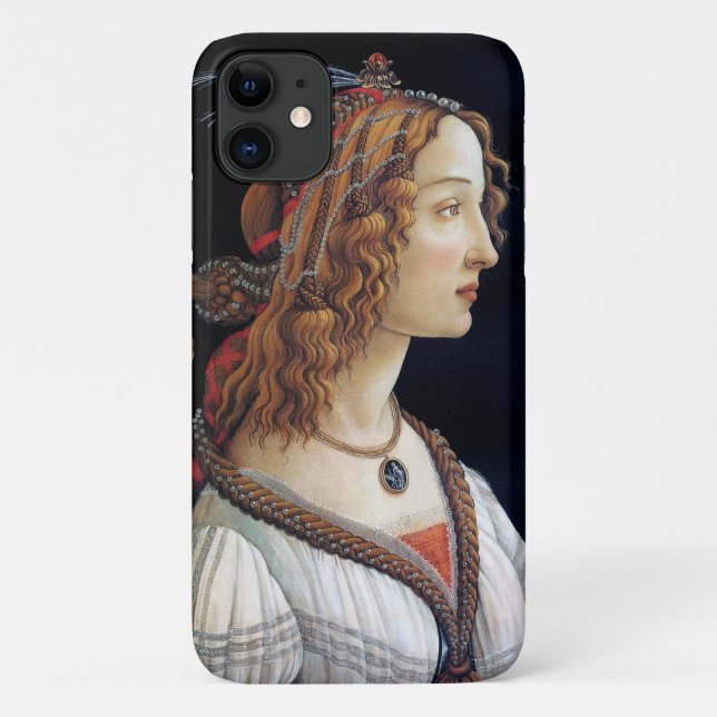 Portrait of a Lady, Sandro Botticelli Case-Mate iPhone Case (Back)