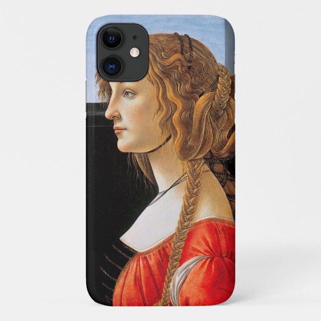 Portrait of a Lady, Sandro Botticelli Case-Mate iPhone Case (Back)