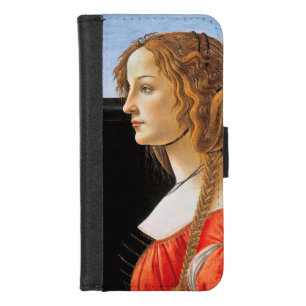 Portrait of a Lady, Sandro Botticelli iPhone 8/7 Wallet Case