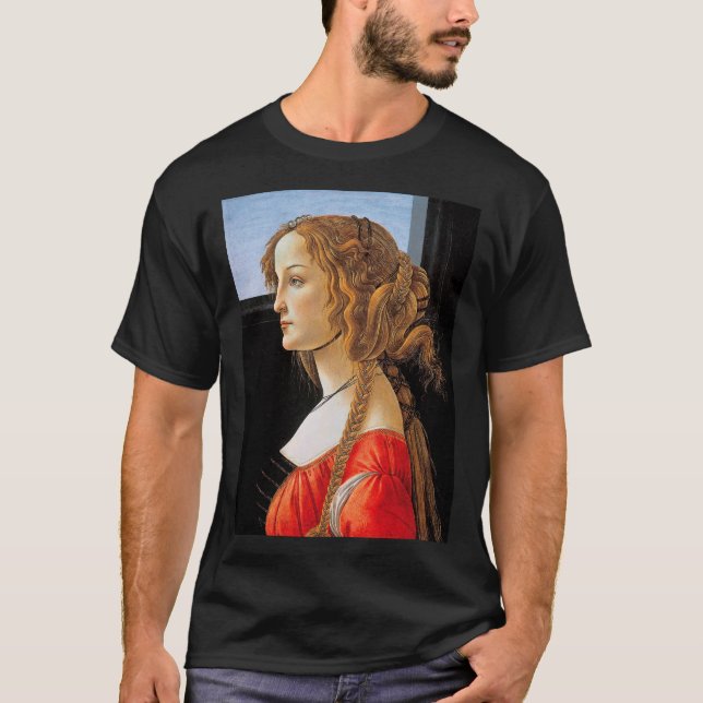 Portrait of a Lady, Sandro Botticelli T-Shirt (Front)
