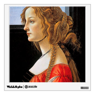 Portrait of a Lady, Sandro Botticelli Wall Decal