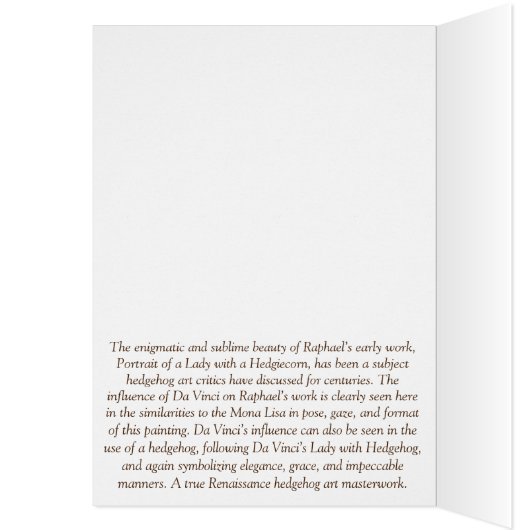 Portrait of a Lady with a Hedgiecorn (Inside (Left))