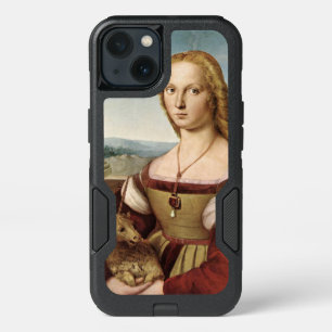 Portrait of a Lady with a Unicorn (by Raphael) iPhone 13 Case
