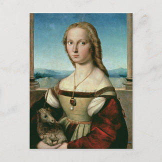 Portrait of a Lady with a Unicorn, c.1505-6 Postcard