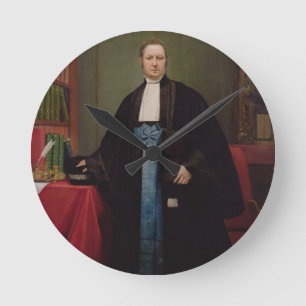Portrait of a Lawyer in his Library, 1852 (oil on Round Clock