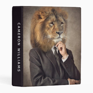 Portrait of A Lion   Add Your Name Mini Binder
