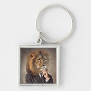 Portrait of A Lion Keychain