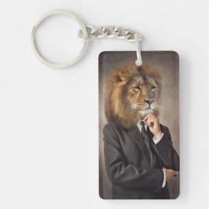 Portrait of A Lion Keychain