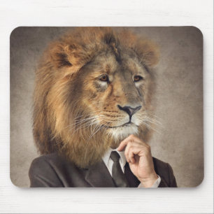 Portrait of A Lion Mouse Pad