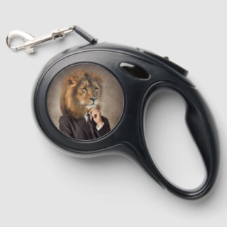 Portrait of A Lion Retractable Pet Leash