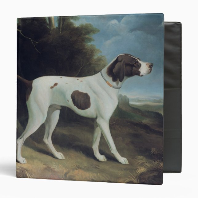 Portrait of a liver and white pointer binder (Front/Inside)