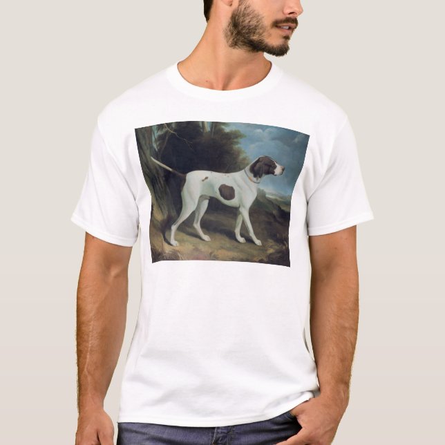 Portrait of a liver and white pointer T-Shirt (Front)
