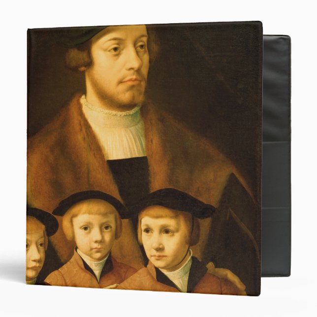 Portrait of a Man and His Three Sons 3 Ring Binder (Front/Inside)