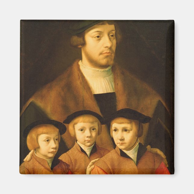 Portrait of a Man and His Three Sons Magnet (Front)