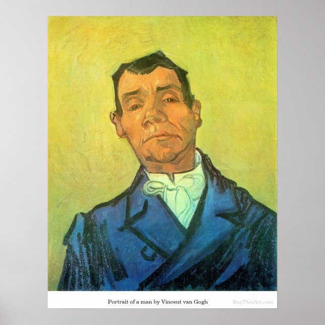 Portrait of a man by Vincent van Gogh Poster (Front)