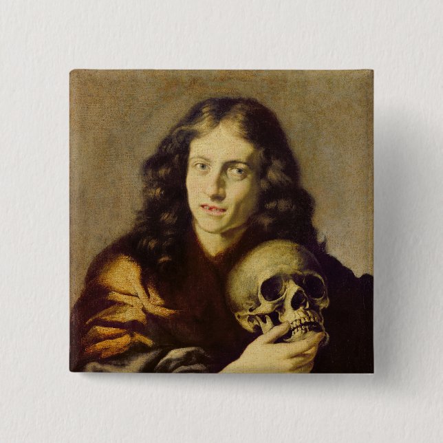 Portrait of a Man Pinback Button (Front)