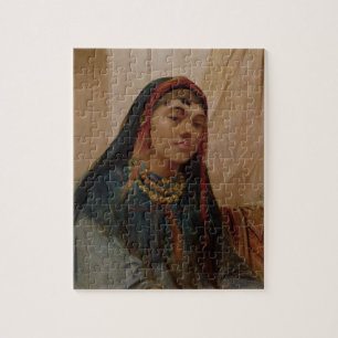 Portrait of a Middle Eastern Girl, c.1859 (oil on Jigsaw Puzzle
