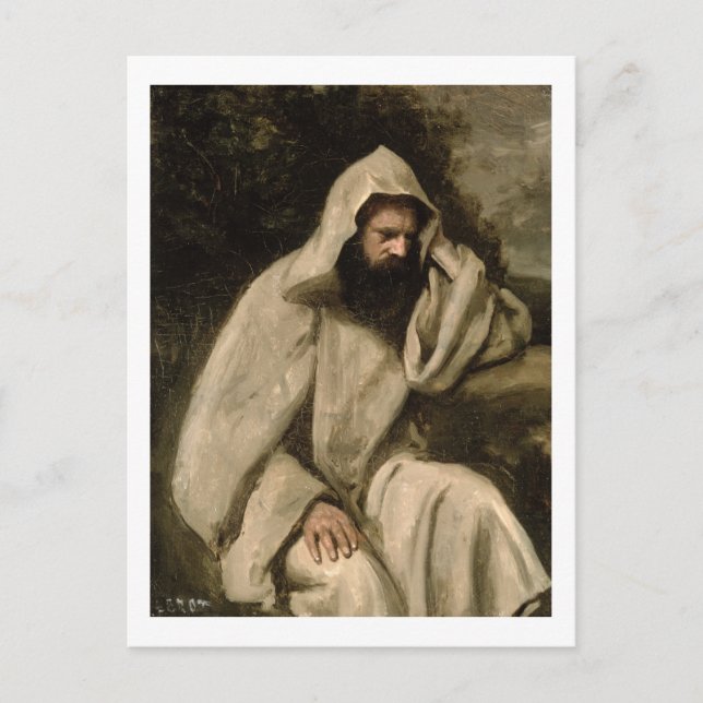 Portrait of a Monk, c.1840-45 (oil on canvas) Postcard (Front)